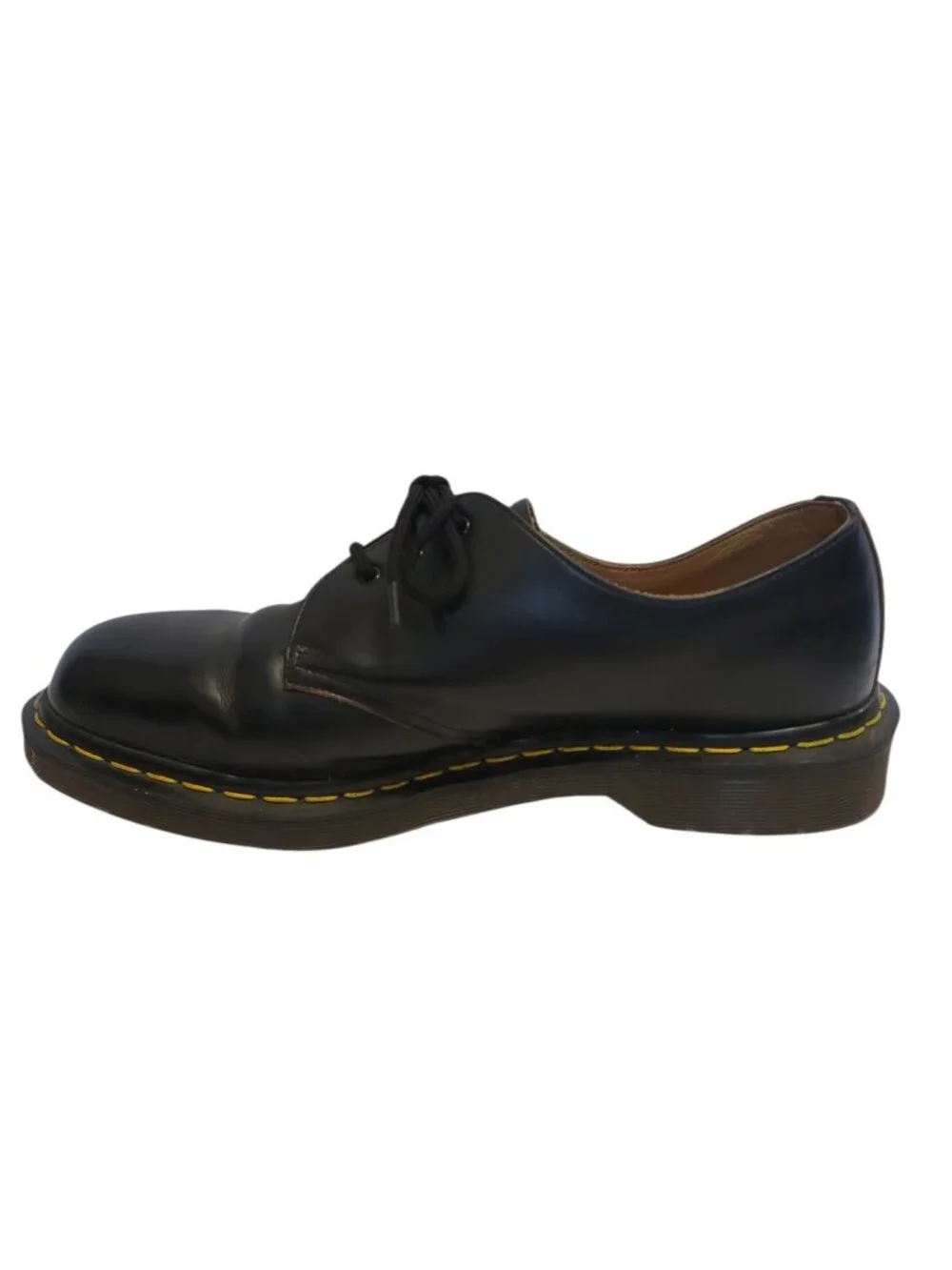 Vintage Dr. Martens 1461 Gibson Shoe Made In England Black Leather Oxford